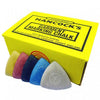 A box of Hancocks garment marking chalk with multiple colors displayed in front of the box.